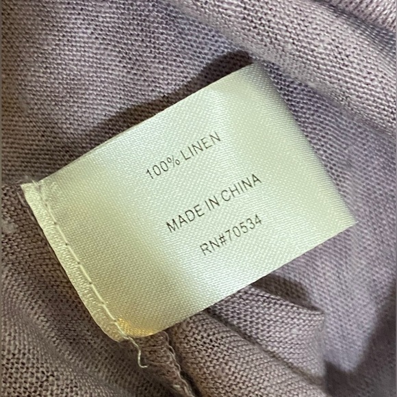 Orvis Ladies' Lilac Purple Linen Top Size Medium - Picture 8 of 11